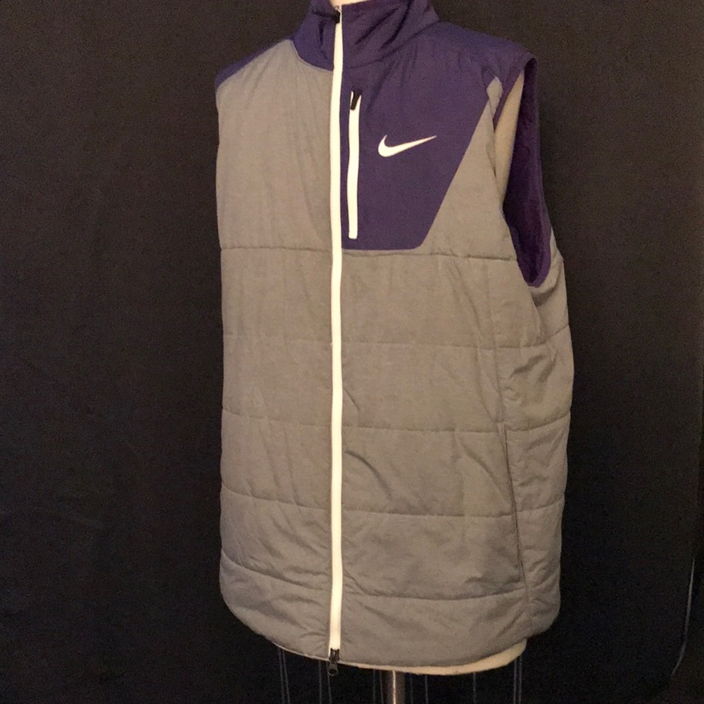 NIKE Men’s Thermal Hooded Vest Full Zip Sz L/G